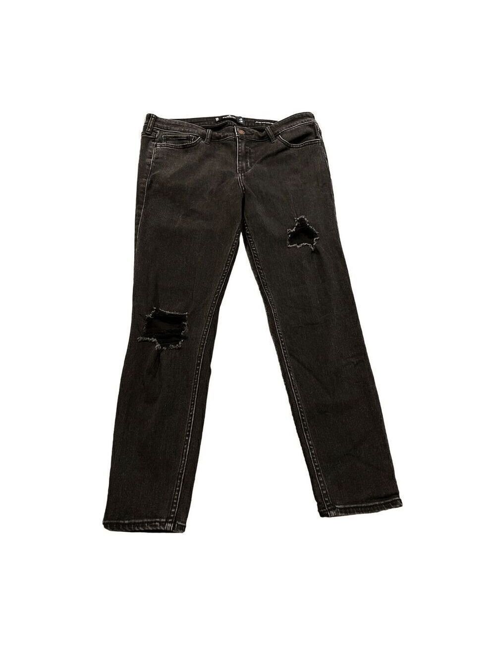 Hollister distressed mid rise super skinny jeans size 31x26